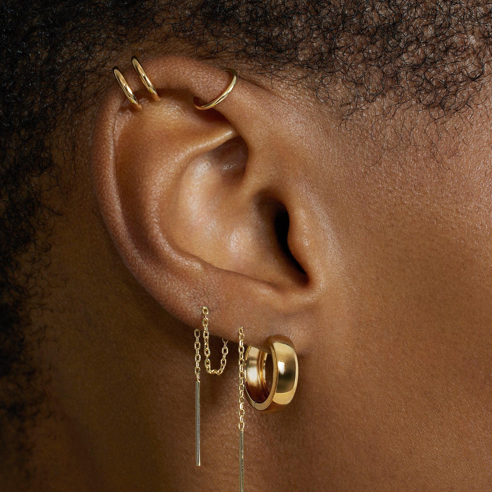 Minimal Threaders Hypoallergenic Earrings | Rowan