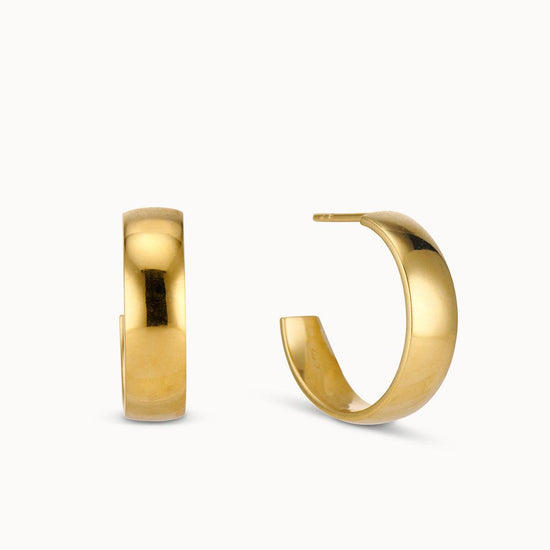 Flat Small Hoops Gold